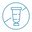 A simple turquoise outline of a tube, possibly representing a cosmetic or medical product, enclosed within a circular border.
