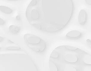 Abstract white architecture featuring interconnected organic shapes and open spaces, creating a light and airy atmosphere.