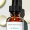 Close up of ferulic acid ingredient - golden coloured molecules