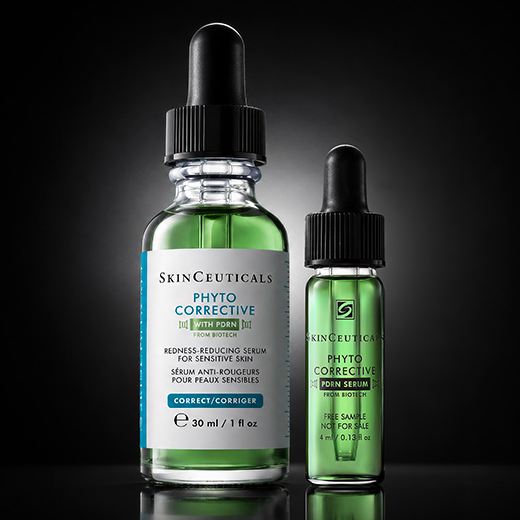 Serum bottle with dropper on a minimalist background, highlighting its sleek and modern design.